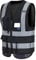 AYKRM XXL black security hi vis Zipper Front High Visibility vest Hi Vis Executive Vest Waistcoat with Phone & ID Pockets