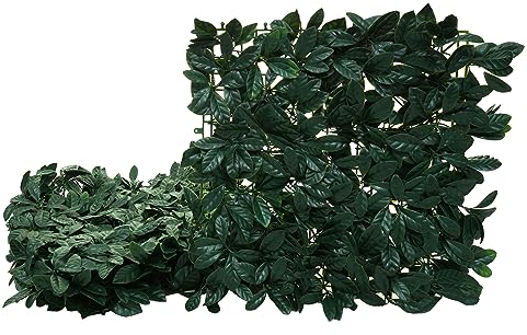 Mendler Wandfliese HWC-L78, Sichtschutz Windschutz Verkleidung für Terrasse/Balkon, 4X je 50x50cm = 1m² - Lorbeer grün