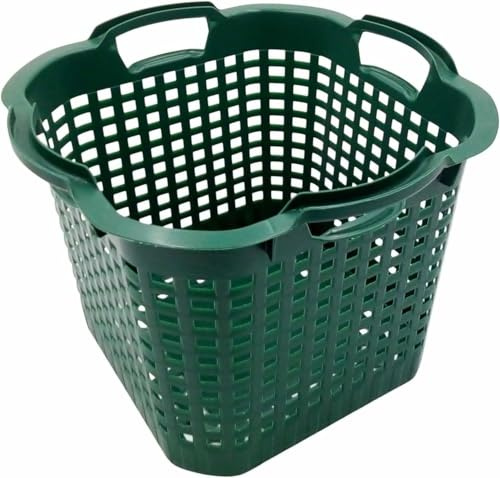 Erntekorb 25L Gartenkorb Kartoffelkorb Obstkorb Lebensmittelecht Stapelkorb | BURI, PP Kunststoff, UV-beständig, drehstapelbar, 4 Griffe, Luftzirkulation, robust, Landwirtschaft, Universalkorb, stapelbar