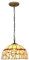 Quevia-Eletro E27 Tiffany Pendelleuchte Deko Leuchte Vintage Mediterraner Stil Esstisch Hängeleuchte Retro 1-Flammiger Esszimmerlampe Höheverstellbar Buntglas Decken Wohnzimmerlampe Küchenlampen