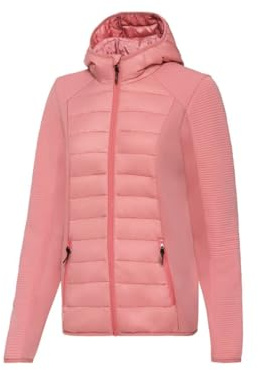 Crivit Damen Outdoor Hybridjacke, mit Kapuze, wasserabweisend und windabweisend (DE/NL/SE/PL, Alphanumerisch, S, Regular, Regular, rosé)