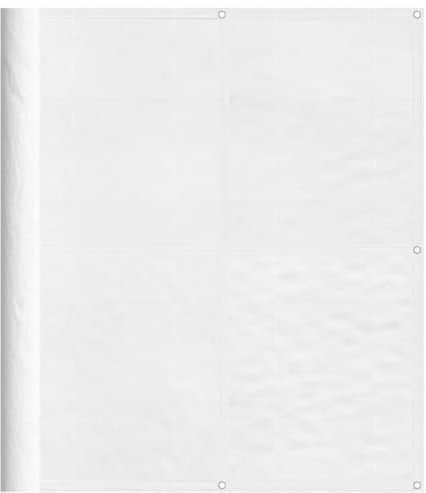 vidaXL Écran de Balcon, Brise-Vue de Jardin, Écran de Protection, Écran d'Intimité Terrasse Extérieur, Blanc 120x800 cm 100% Polyester Oxford