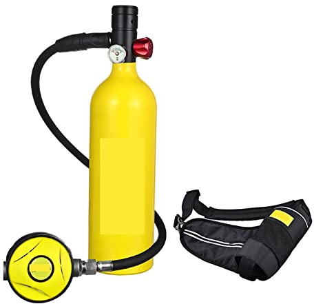 LEPREM Tauchflasche Tragbare Sauerstoffflasche for Tauchen Mit 1 L Fassungsvermögen Tragbare Mini-Tauchflaschen (Color : Yellow, Size : 1L)
