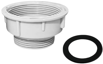 Qrity 1 Stück Küchenspüle Abflussrohr Gelenkgewinde Schlauchverbinder 60mm Weiblich auf 47mm Außengewinde, Kunststoff Gelenkgewinde