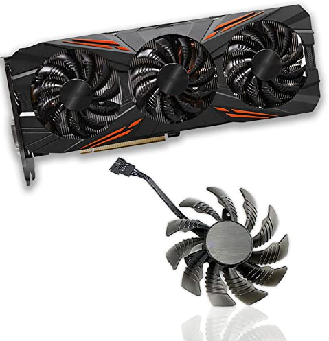 Dotodo Ventilador de 75 mm T128010SU 0,35 A para Gigabyte AORUS GTX 1080 1070 Ti G1 Gaming Fan GTX 1070Ti G1 Gaming-Graphics Fan Ventilador (1 unidad)
