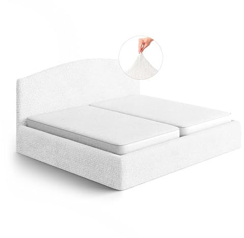 PAULATO Husse für Kingsize-Bett über das Kopfteil und Grundgestell rüberziehen, Husse für Boxspringbetten 180-220cm Mikrofaser, bi-elastisches, kratzfestes und maschinenwaschbares Gewebe Made in Italy