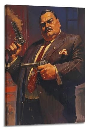 FYRCO Poster im Vintage-Stil der 90er-Jahre, Motiv: American Mafia Artwork 8, dekoratives Gemälde, Leinwand, Poster, 20 x 30 cm