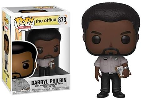 Funko Pop The Office Wave 1 + Protector: Pop! Figura de vinilo de TV (juego de regalo con caja protectora de la marca ToyBop) (Darryl Philbin con portapapeles)