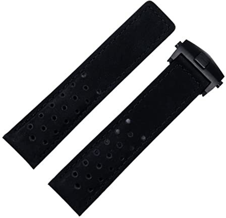 SHZZHS 20 mm 22 mm 24 mm Uhrenarmband aus echtem, mattiertem Leder für Tag-Armband für HEUER Carrera AQUARACER Monaco F1 Uhrenarmband-Armbandschnalle