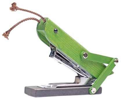 Colcolo Graziosa spillatrice, spillatrice da tavolo, spillatrice per carta, spillatrice leggera, compatta, in legno, per cartoni animati, spillatrice manuale