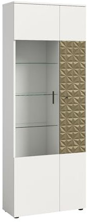 xonox.home Vitrine Prisma weiß Melamin 70 x 195 x 37 cm