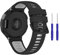Vancle Armband für Garmin Forerunner 735XT Armband,Silikon Sport Ersatzarmbänder Uhrenarmband für Garmin Forerunner 735XT 235 235 Lite 230 220 620 630(Schwarz Grau)