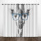 CEDNXOER Thermovorhang Graue Giraffe Verdunklungsvorhänge Ösen 2er Set H 200 x B 70 cm Tiere Brillen Schlafzimmer Gardinen und Vorhänge, Weiß Blickdicht Wärmevorhang Kälteschutz Tür Gardine