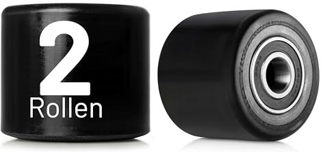 2er Lastrolle PU Laufrolle 80x70mm Rolle Hubwagen Gabelhubwagenrolle Hubwagenrolle Polyurethan schwarz