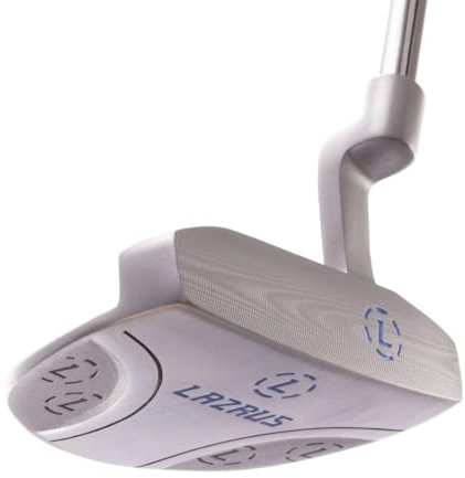 LAZRUS Premium Golf-Putter für Damen und Herren mit Kopfbedeckung - Einfache Ausrichtung und Ballkontrolle für besseres Putting - Rechts- und Linkshänder Golfschläger-Putter (Silber, Schlägel, Links)