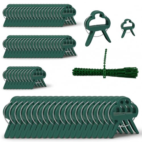 100 Pack Garden Plant Clips,2 Sizes,Plant Clips for Climbing Plants