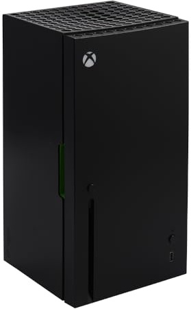 Ukonic Xbox Series X Replica Mini Frigorifero, 8 lattine, Alimentato AC/DC, Termoelettrico, Contenitore Portatile per Snack e Bevande (Gamer Essential)