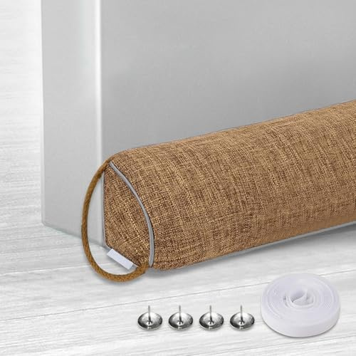 Zugluftstopper für Türen, Windstopper Tür, 82cm Tür Zugluftstopper, Dreieckige Zugluftstopper Fenster für Türen Schwerer, Geräusch & Kälteschutz, Khaki