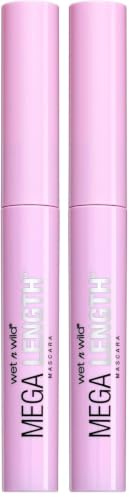 Wet n Wild, Mega Length Mascara, definierende und verlängernde Wimperntusche mit Präzisionsapplikator und feuchtigkeitsspendende Formel für mehr Definition, sichtbar längere Wimpern, Very Black