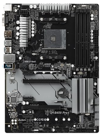 Motherboard Scheda madre Fit For ASRock B450 PRO4 supporta CPU 5800X3D 5700x3D 5700X 5600X 5600G 1700X 2700X 4xDDR4 2xM.2 HDMI ATX AM4
