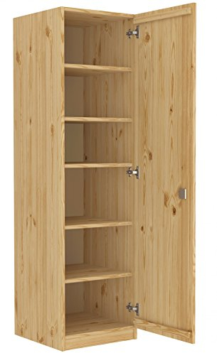 Erst-Holz Büroschrank, Badschrank, Garderobenschrank, Spind mit vielen Fächern Kiefer mass. 90.60-45