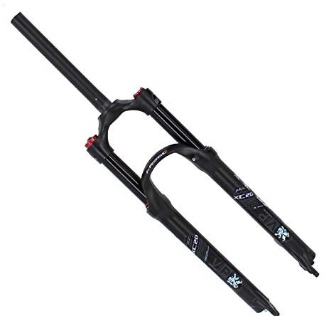 Krsec Mountain bike 26/27.5/29 XC20 Air Suspension Fork 1 1/8 Straight Black (29)