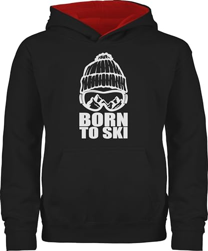 Shirtracer - Pullover Kinder Hoodie Jungen Mädchen - Sport Kleidung - Born to Ski