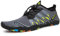 Strandschuhe Damen Herren Wasserschuhe Badeschuhe Unisex Atmungsaktiv Leicht Barfußschuhe rutschfeste für Schwimmen Tauchen (S901 Grau, 42EU)
