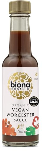Biona Organic Worcester Sauce, 140ml | Great Taste 2024 Winner, 100% Organic & Gluten Free, Ideal for Sauces & Marinades, Vegan Friendly