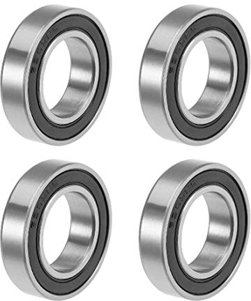 sourcing map 4pcs 6903-2RS Rillenkugellager Z2 17mm x 30mm x 7mm doppelt abgedichtet Kohlenstoffstahl