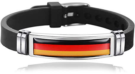 Deutschland Flagge geflochtene Armband silikon Kette Armband Souvenir, Mode handgemachte Armband für Mann & Frau besonderes Tag Geschenk