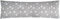 Baumwoll Renforcé Seitenschläferkissen Bezug 40x145cm - Sterne und Punkte in Grau und Weiß - 100% Baumwolle Stillkissenbezug (KY-500-1)