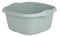 Square Washing Up Bowl Plastic, Kitchen Basin Sink Mixing Cutlery Tidy Bowl (Silver Sage)