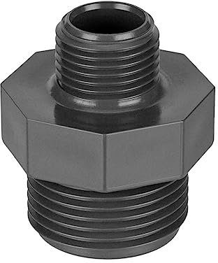 REKUBIK PVC-U Reduziernippel 2X Außengewinde Größe 1 1/2 AG x 1 AG