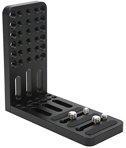 Archuu L-Shaped Quick Release Plate, Aluminum Alloy L Shape Bracket, 1/4in, 3/8in Screw Holes, Compatible with FS7H/ARRI/FS5, Camera L Bracket