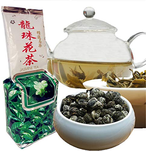 Top Grade 100% Jasmin Dargon Pearls Tea 250g (0.55LB) Bio-Jasminblüten grüner Tee Fatburner Grüner Fettabbautee Duftteeed