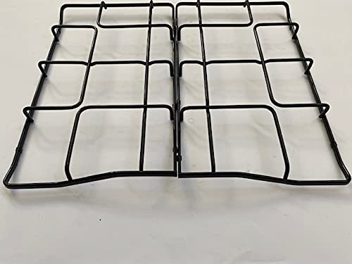 COMPATIBILE CON Rex Zanussi Aeg Electrolux - Kit 2 griglie 460 x 272 mm. in ferro smaltato lucido nero per cucina piano cottura a gas - 3546139084-3546139076 - grg 612-613/KIT
