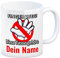 Finger weg! Tasse - eine personalisierte Tasse mit deinem Namen aus Keramik für Kollegen und Freunde 300 ml