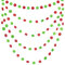 Rot Grün Weihnachten Luftschlangen Dekorationen, UNIIDECO Weihnachtsbaum Ornamente Zubehör, Kreis Punkte Papier Girlande, Fiesta Geburtstag Loteria Party Banner Streamer Hintergrund Supplies,
