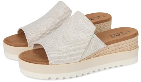 TOMS Women's Diana Mule Wedge Sandal, Textile Upper, CloudBound Insole | Party Sandals