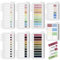 Vicloon Haftnotizen Tabs Set, 1380 Stück Haftstreifen Bunt, 6 Stile mit Herrscher, Klebezettel Klein, Haftstreifen Pastell Transparent, Seite Marker Lesezeichen, für Lesen, Lernen