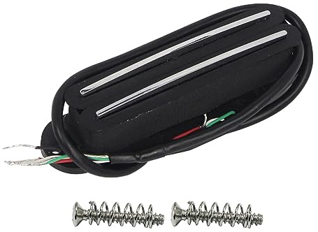 FLEOR Hot Rail Keramik Single Coil Sized Humbucker Pickup 6~7K hals Tonabnehmer für ST E-Gitarre, Schwarz