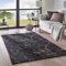 Taracarpet Teppich Supersoft Kurzflor-Teppich Valetta Marmor Blitz modern marmoriert waschbar für Wohnzimmer Schlafzimmer Jugendzimmer Badezimmer aus Polyester schwarz-Gold 160x230 cm