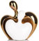 XMGZQ Weiß und Gold Umarmendes Paar Keramik-Skulptur, Deko Wohnzimmer, Hochzeitspaar Figuren, Couple Statue, Leidenschaftliche Liebesstatue, Geschenk für Hochzeit, Jubiläum, Valentinstag