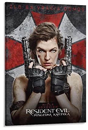 Enartly Leinwand Wandkunst Malerei Resident Evil The Final Chapter Movieg Poster und Wandkunstdrucke Moderne Wohnkultur für Familienschlafzimmer 60x90cm Kein Rahmen