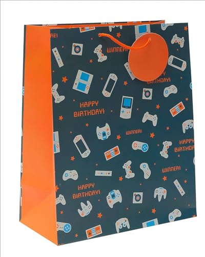 Happy Birthday Gamer Themed Large Gift Bag with Tag Gift Wrapping Essentials 689190