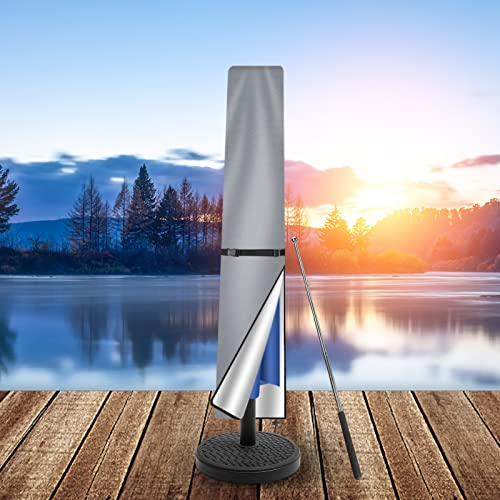 MI CASA Sonnenschirm Schutzhülle, Sonnenschirmhülle Schutzhülle für Sonnenschirm 2 bis 3 M, Ampelschirm Schutzhülle Ampelschirm Hülle Gartenschirm Abdeckung, Wasserdiht und UV-Anti (170x25/35cm)