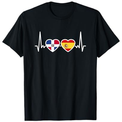República Dominicana España Latido Bandera Camiseta
