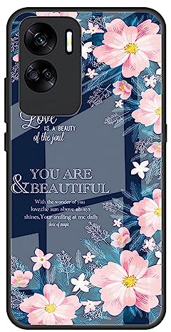 Dedux Coque pour Honor 90 Lite, Etui Ciel Étoilé Verre Trempé Back Coque + Souple Silicone TPU Case Cover Protection Antichoc Housse. Fleurs Roses