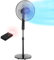 NETTA Pedestal Standing Floor Fan – 16, Powerful 1250 r/min Quiet Cooling Fan, 3 Speed Settings, with 7-Hour Timer, Remote Control, Oscillating Function and Adjustable in Height & Tilt Angle – Black